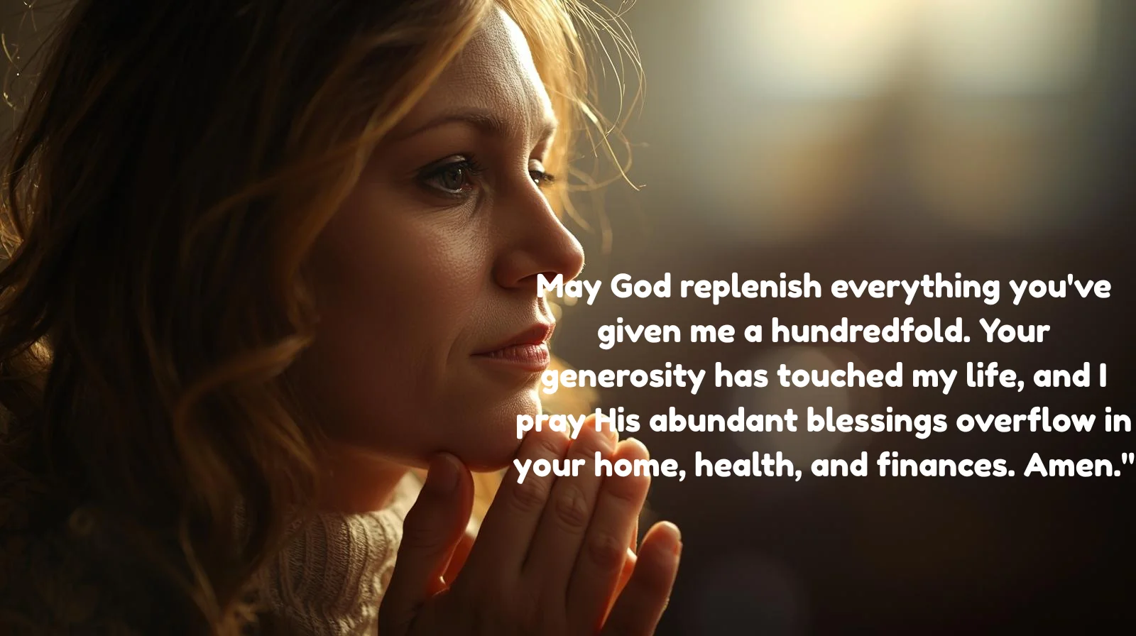 short prayer messages for someone that gave you money